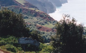 The start of the Na Pali trail in Kawaii island!