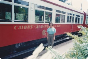 Boarding the Cairns to Kuranda train
