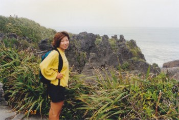 At Punakaiki pancake rocks, I wonder if I could swallow so many pancakes!