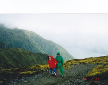 On day 2, fighting the gales and the rain!